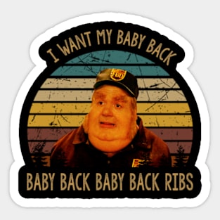 Fat character i want my baby back poster Sticker